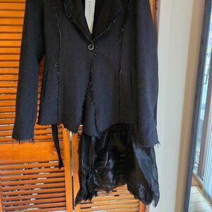 Sanctamuerte Country Glam Blazer with Taffeta Tails detail